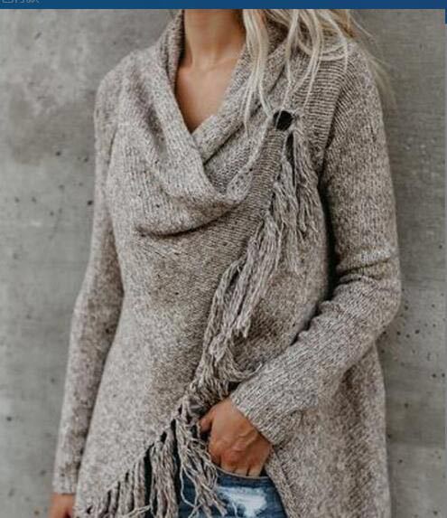 Poncho cocoon pour femme avec franges Chic & Stil