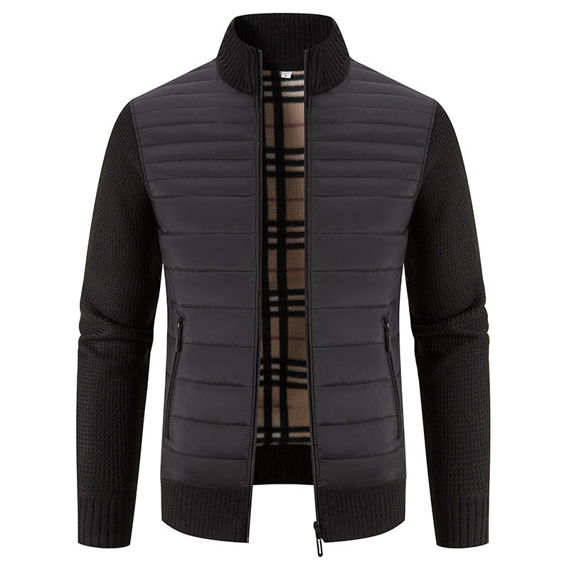 Casual quilted jacket for men with knit sleeves Lune London