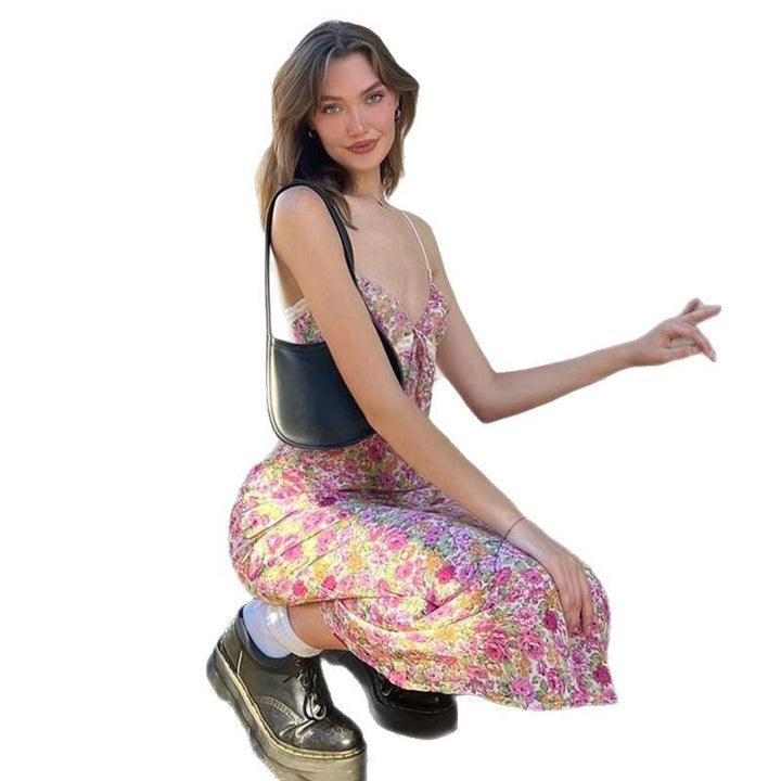 Chic floral slip dress for women