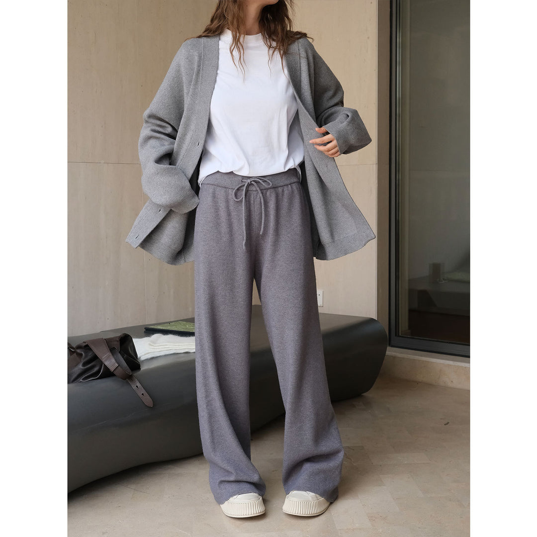 Pantalons Palazzo confortables pour femmes avec taille élastique et taille haute Chic & Stil