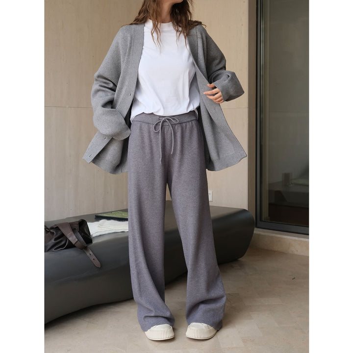Pantalons Palazzo confortables pour femmes avec taille élastique et taille haute Chic & Stil