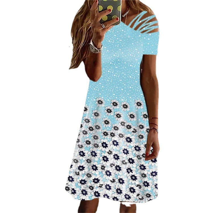 High-low floral dress Damen Lune London