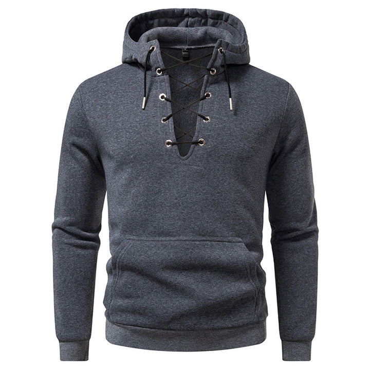 Men's hoodie with trendy lacing design Lune London