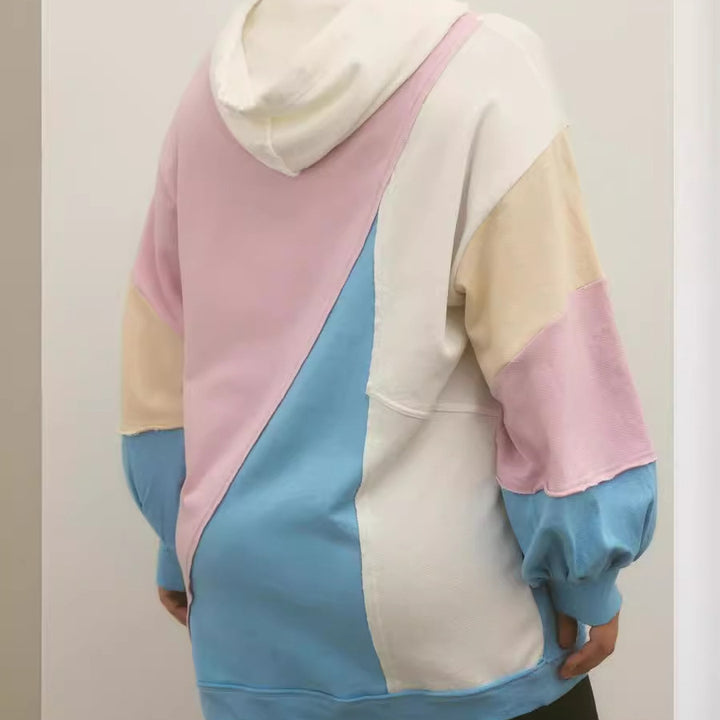 Casual hoodie for women with contrast sleeves Lune London