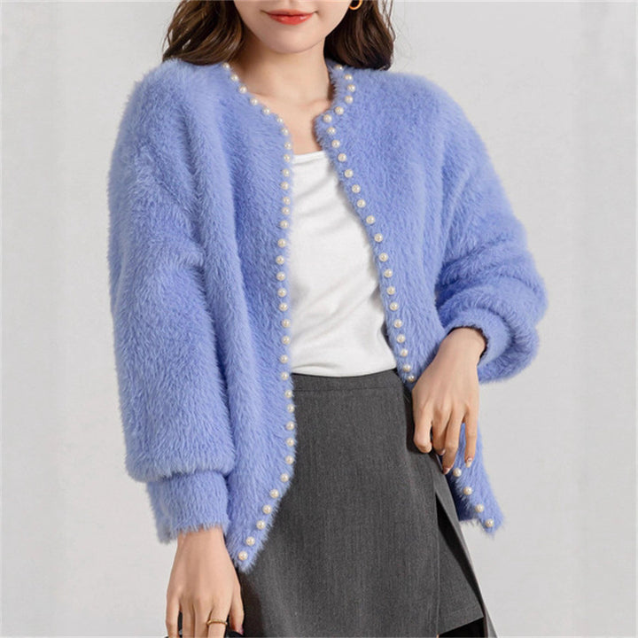 Ladies cozy pullover with pearl embellishment Lune London