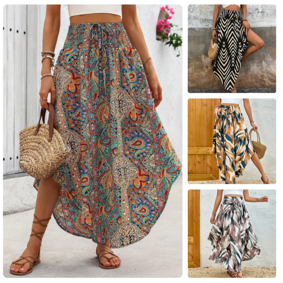 Ladies elegant maxi skirt with modern chevron pattern Lune London