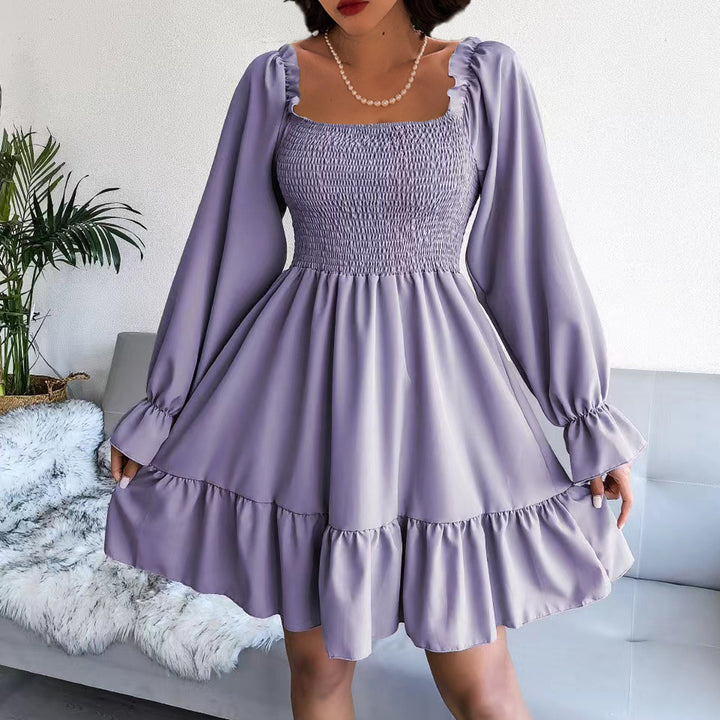 Mini dress for women with ruffles and voluminous sleeves Lune London
