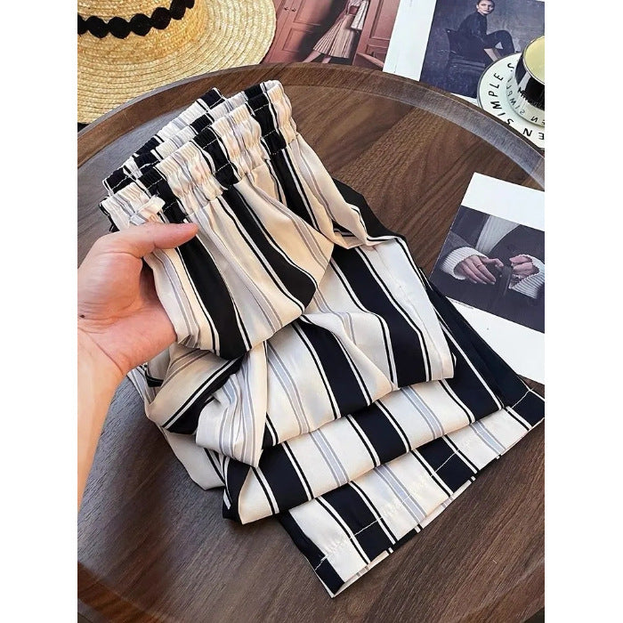 Women Elegant and Comfortable Striped Culotte Shorts Chic & Stil