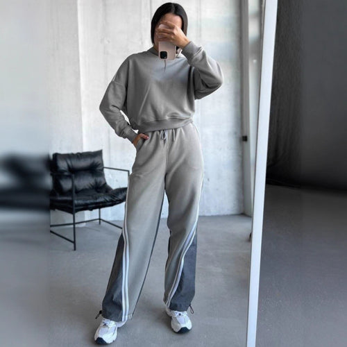 Women Breathable Material Chic and Stylish Hoodie and Jogging Set
