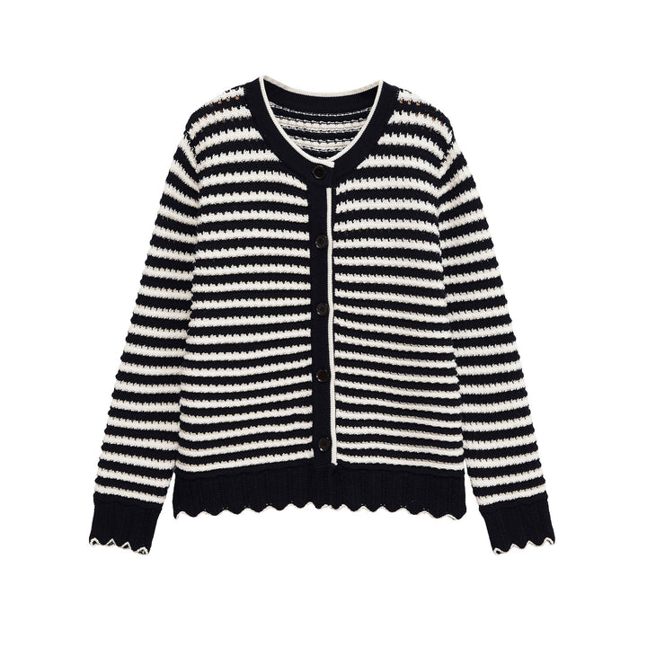 Femme gilet rayé Chic und Stil