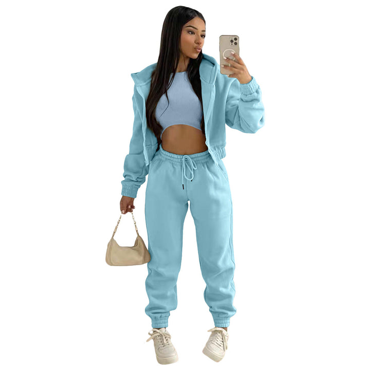 Women's Stylish Tracksuit with Casual Hoodie and Elastic Waistband Elements Lune London