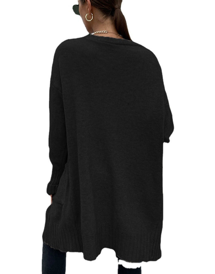 Knitted jacket for women with deep pockets and relaxed oversized fit Lune London