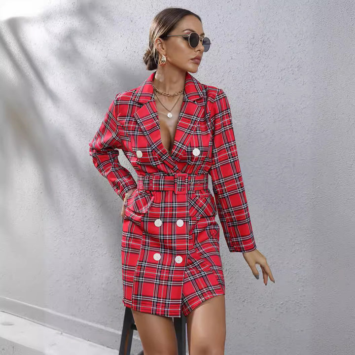Blazer dress for women with checked pattern Lune London
