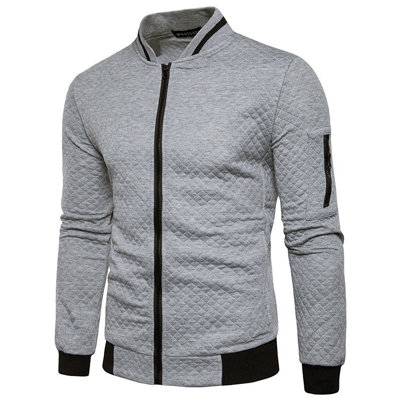 Casual quilted jacket for men with full zip and side pockets Lune London