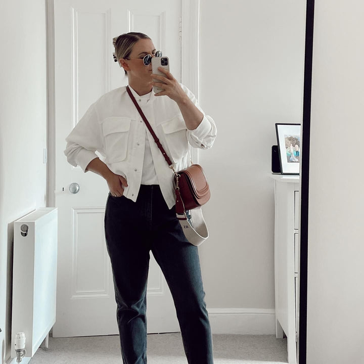 Transitional jacket for women with sporty pockets and elastic belt Lune London