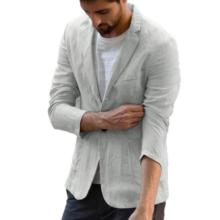 Elegant linen jacket for men with modern cut and pockets Lune London