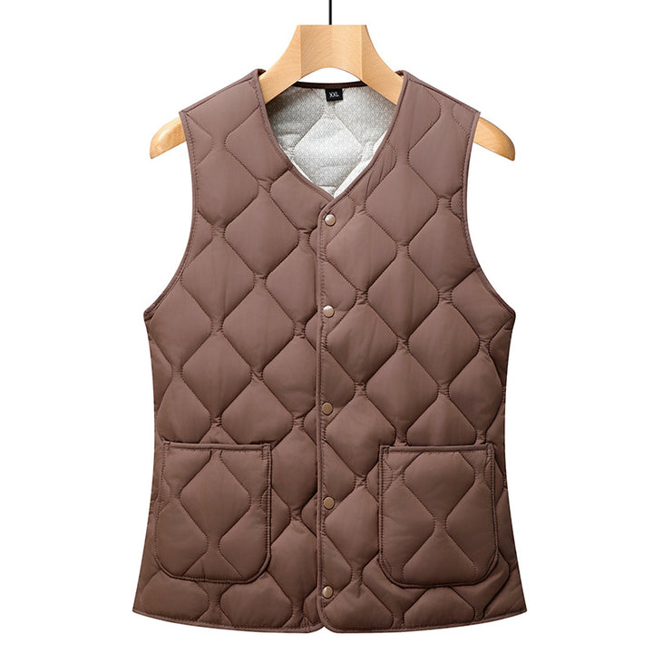 Ladies quilted gilet with large pockets and trendy cut Lune London