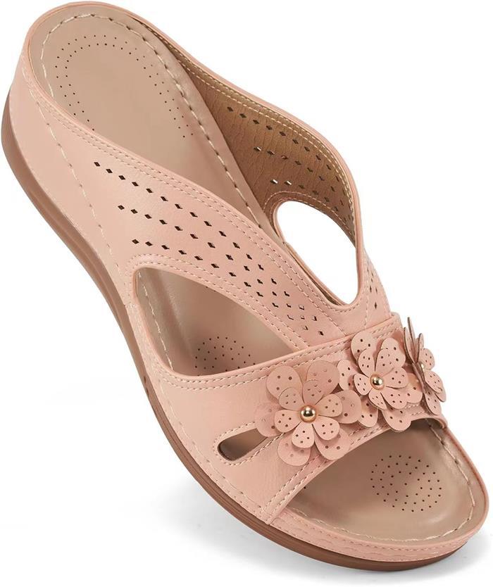 Lune London non-slip sandals decorated with flowers for women