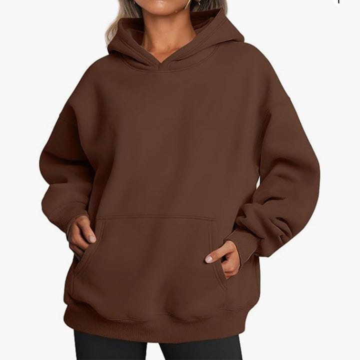 Women oversized casual hoodie with deep collar Lune London