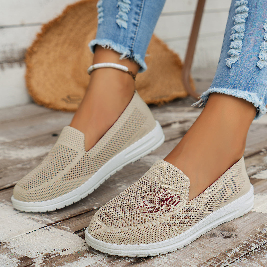 Ladies Breathable Casual Slip-On Shoes with Flexible Mesh Upper Lune London