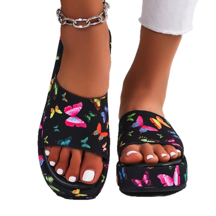 Comfortable strappy sandals for women with a trendy butterfly design Lune London
