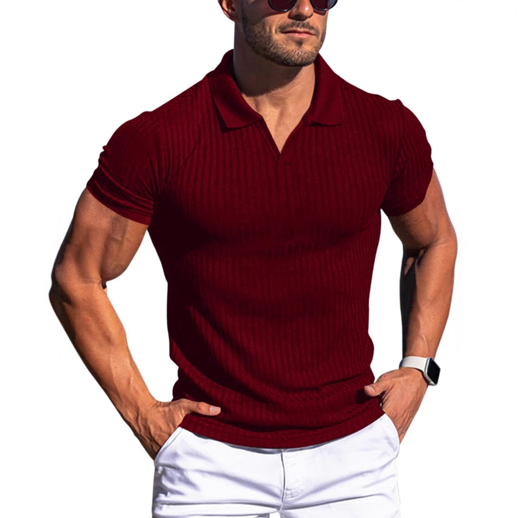 Short Sleeve Polo Shirt for Men with Structured Design and High-Quality Cotton Lune London