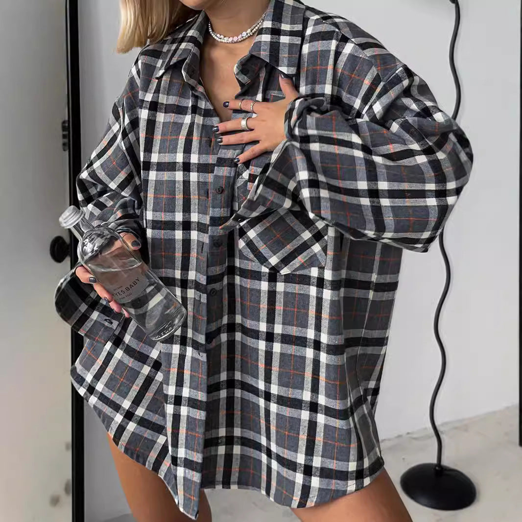 Lune London women's plaid overshirt