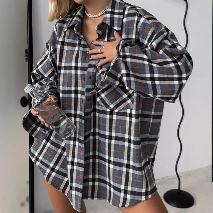 Lune London women's plaid overshirt
