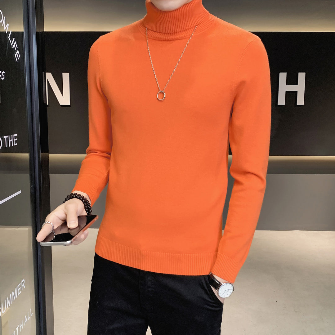 Men's sweater with high collar in soft knit Lune London