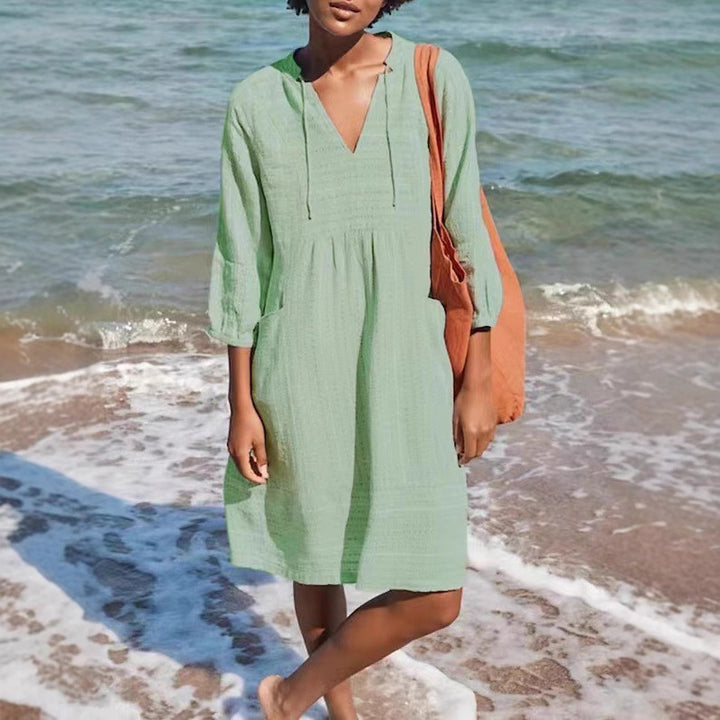 Casual summer dress for women with hood and pockets Lune London
