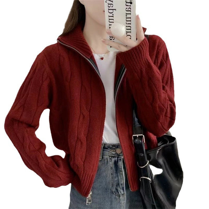 Cardigan zippé pour femmes avec cordon de serrage Chic & Stil