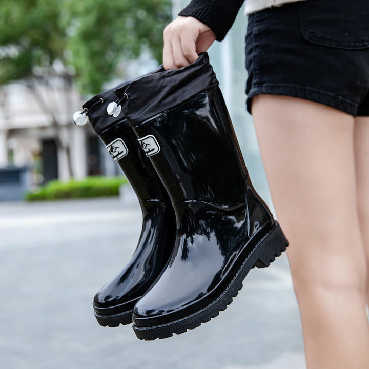 Women's High-Quality and Stylish Rubber Boots with Adjustable Lacing System Lune London