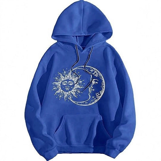 Women's hoodie with artistic sun-moon motif Chic & Stil
