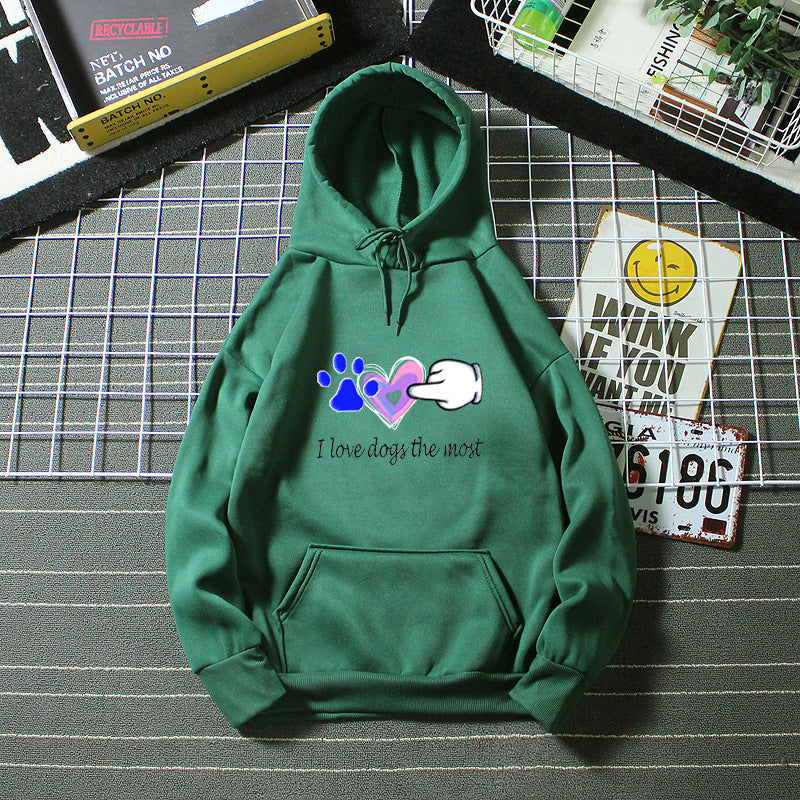 Women Hoodie with Loving Dog Design Chic & Stil