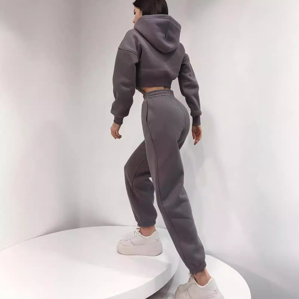 Ladies hoodie with high waist Lune London