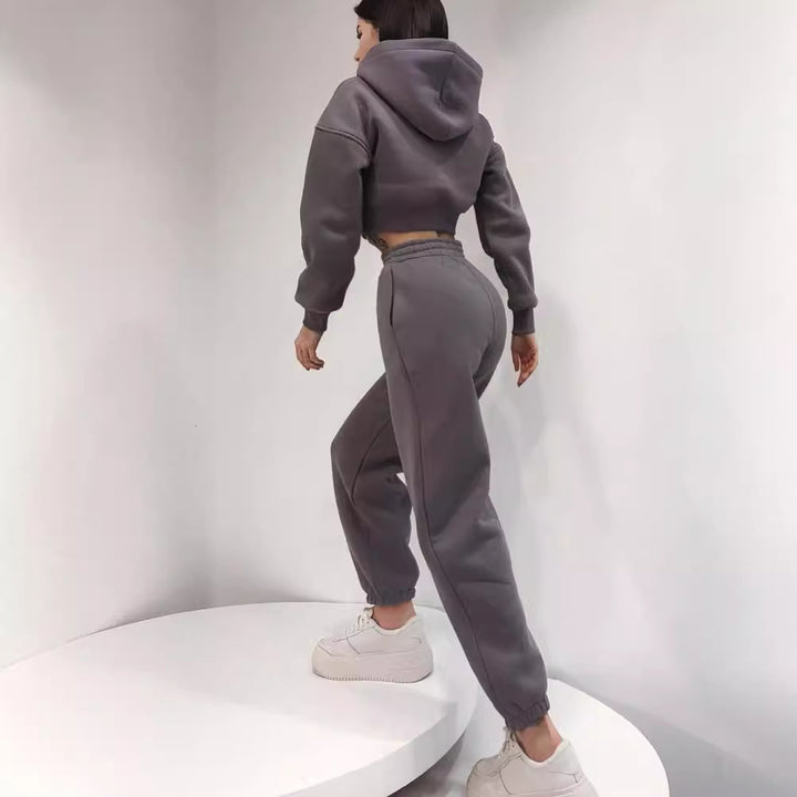 Ladies hoodie with high waist Lune London