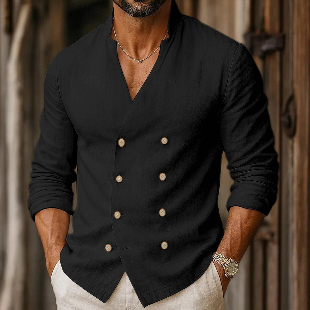 Men's fashion shirt with double row of buttons Lune London