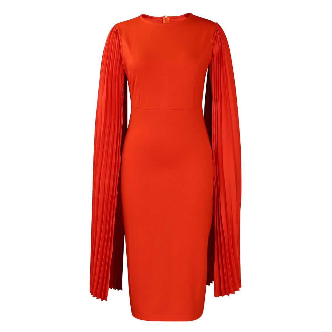 Women Elegant dress with refined pleated sleeves and a fitted cut Lune London