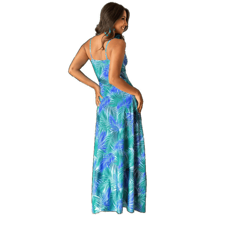 Maxi Dress Flowers Women with elegant wrap design Lune London