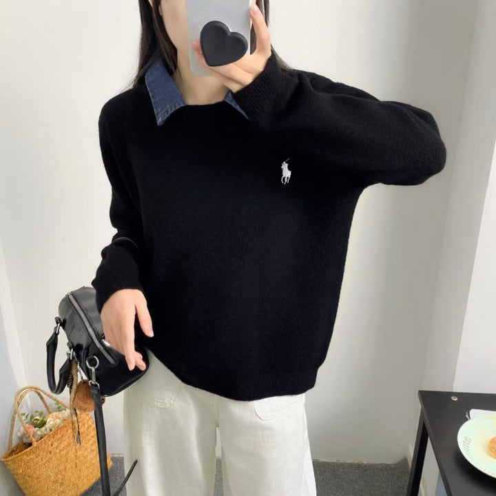 Pull décontracté pour femmes avec structure en maille de haute qualité Chic & Stil