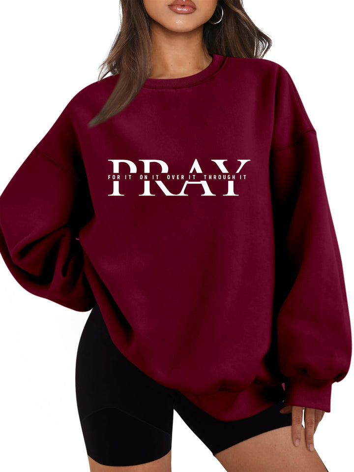 Sweatshirt femme à coupe oversize et impression inspirante Chic & Stil