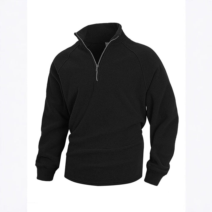 Men's fleece sweater with half-zip and elastic cuffs Lune London