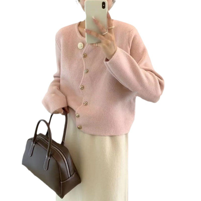 Knit jacket for women with stylish button details and a loose fit Lune London