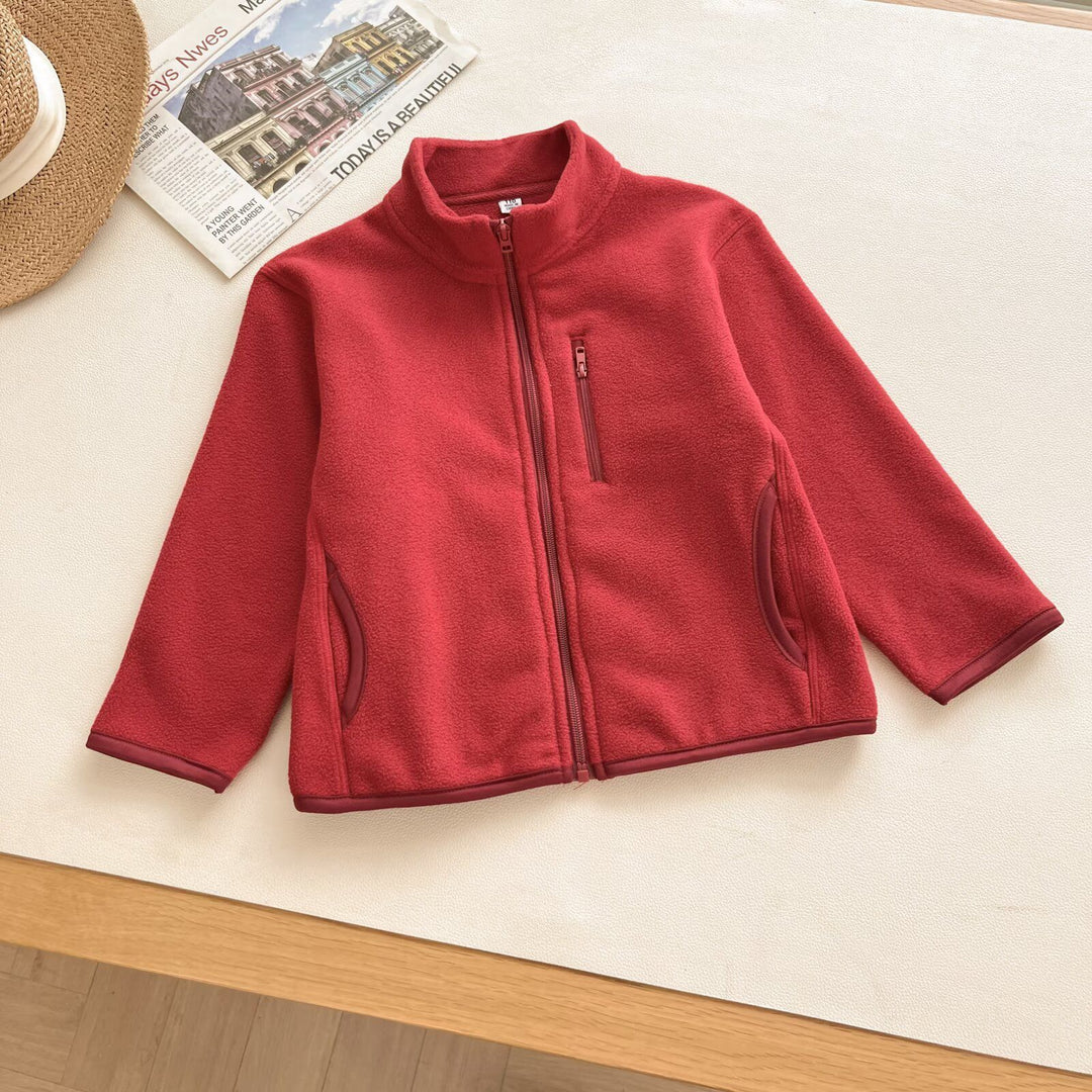 Veste en polaire pour femmes avec col haut et poches zippées pratiques Chic & Stil