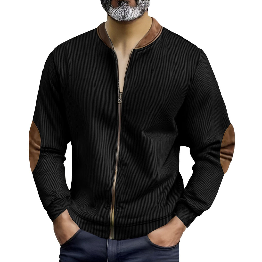 Sporty bomber jacket for men with modern leather accents Lune London