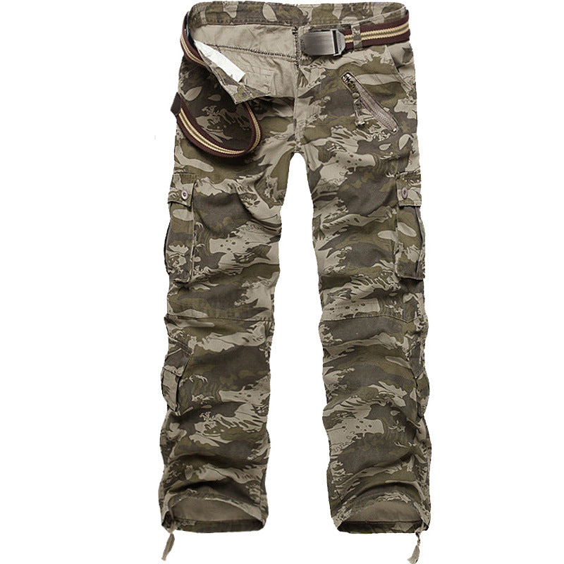 Men's Cargo Pants with Elastic Waistband and Versatile Pockets Lune London
