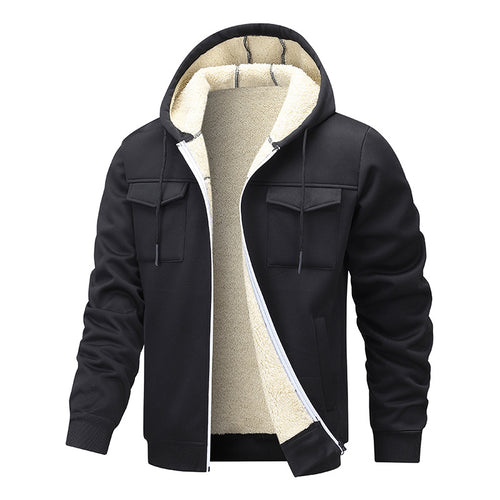 Padded hooded jacket for men with a sporty design and practical pockets Lune London