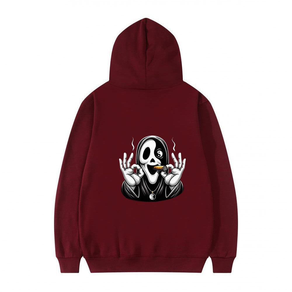 Women's hoodie with artistic skull print and casual fit Chic & Stil