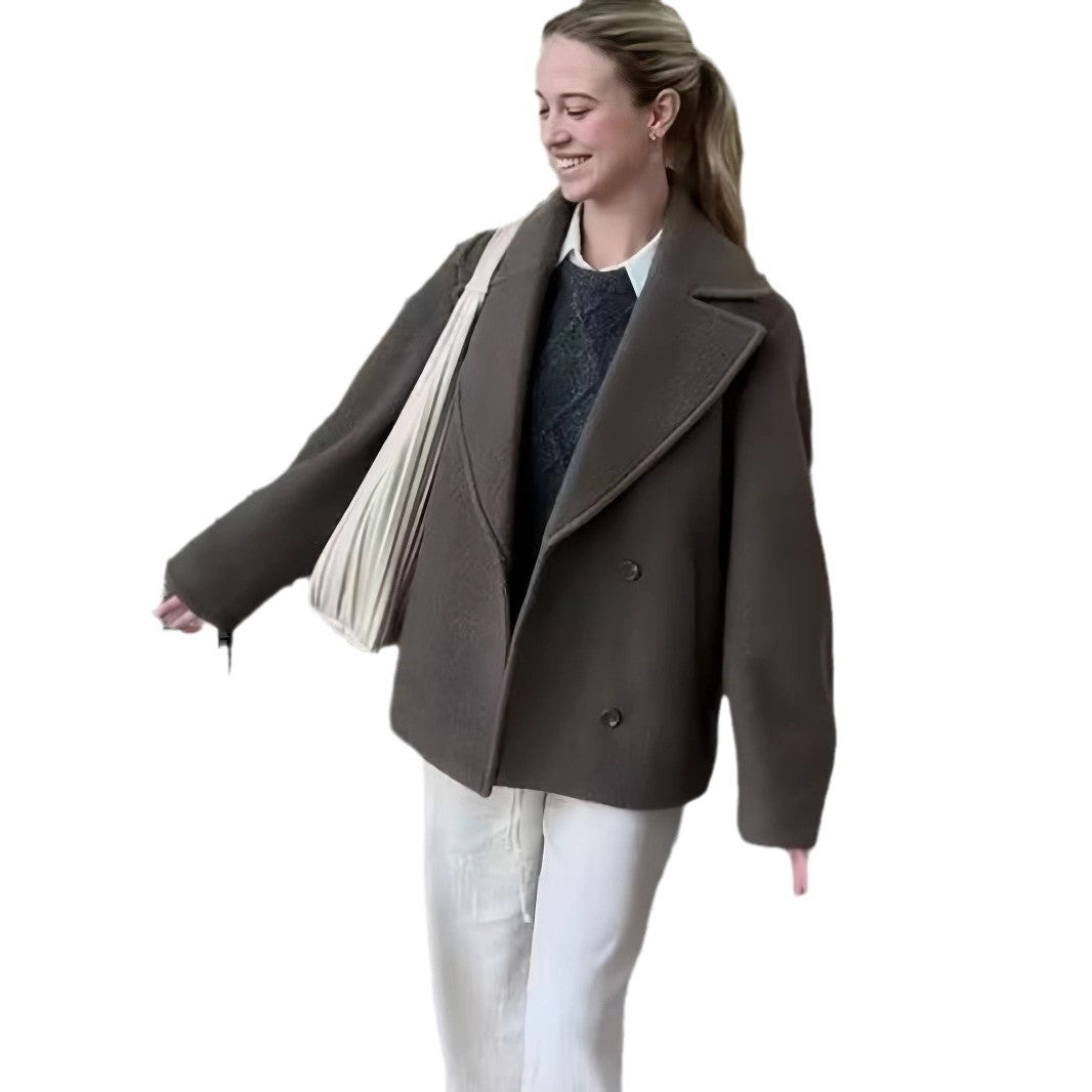 Oversized double-breasted blazer with an elegant collar for women Lune London