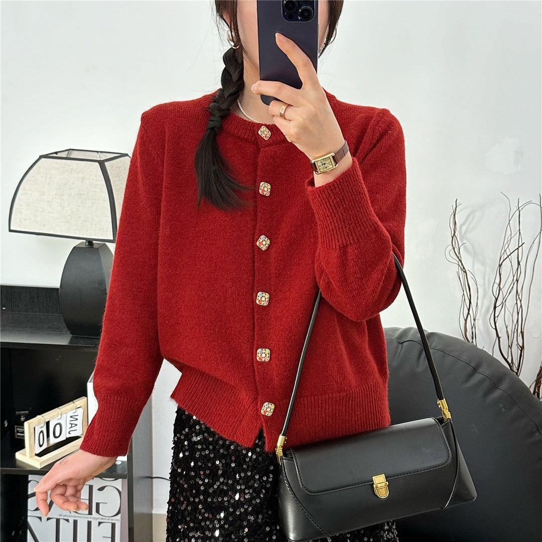 Woman cardigan with colorful button details and an elegant cut Lune London